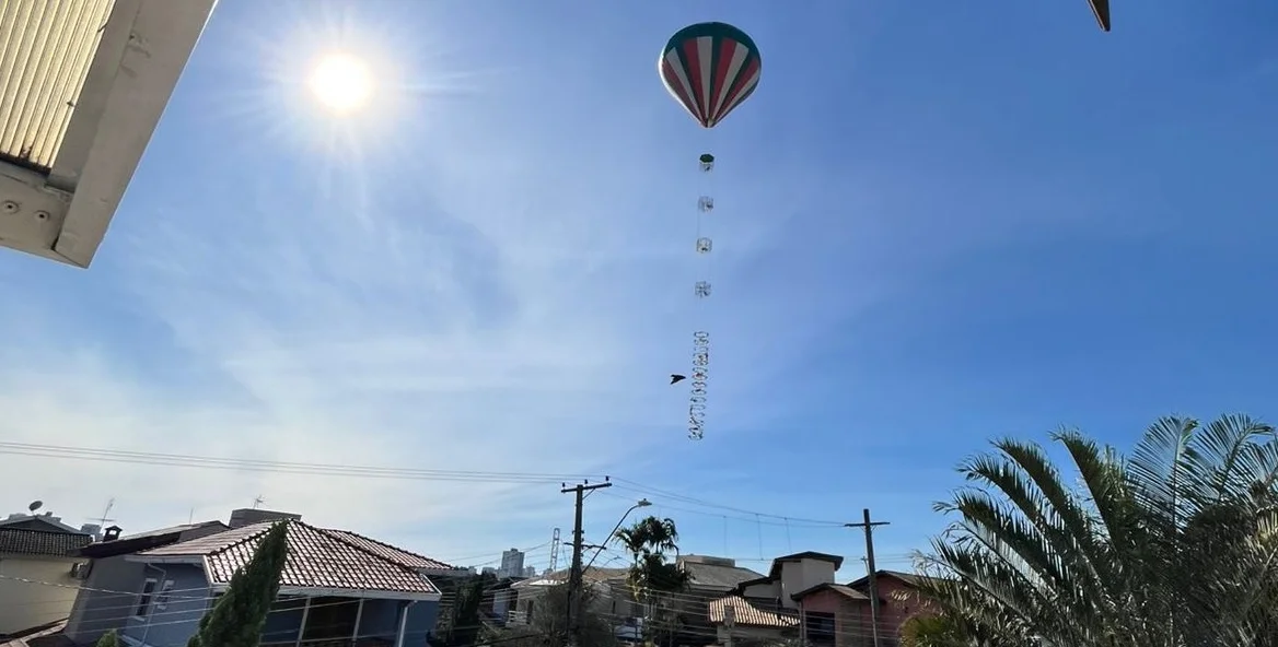 Defesa Civil alerta para os riscos de soltar balões durante o período de estiagem